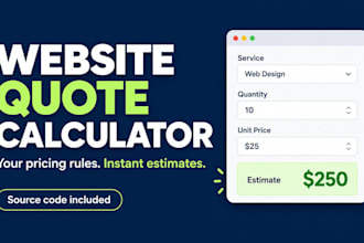 build a quote calculator for your website