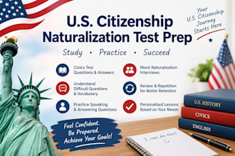 teach you US citizenship test questions and prepare you for your interview
