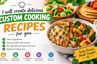 create delicious custom cooking recipes for you