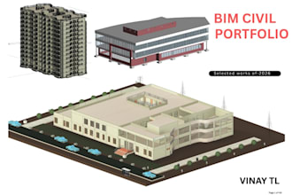 produce civil engineering bim model, 3d digital twin, axonometric model, lod 500