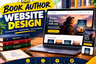 design author website, book website, book author website and book landing page