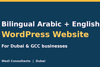 build a bilingual arabic english wordpress website for dubai business