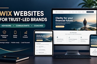 wix website design for financial advisors consultat website coach wix website