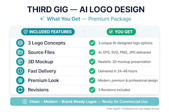 design three modern ai logo