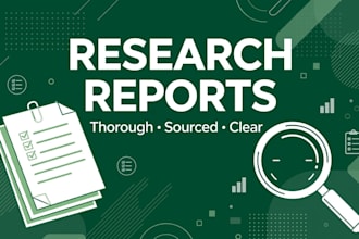 research any topic and deliver a clear, well sourced summary report