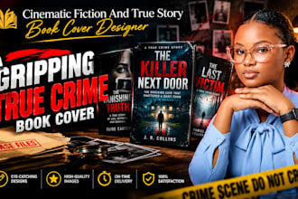 design a gripping true crime book cover