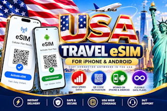 set up your USA travel esim for iphone and android