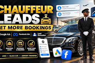 chauffeur leads limousine marketing car rental limo facebook ads google ads