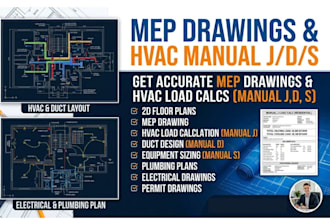 mep drawing hvac plumbing and electrical plan manual j d s hvac load calculation