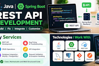 develop scalable java spring boot rest apis and backend applications