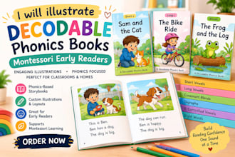 illustrate decodable phonics books montessori early readers classroom