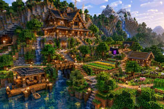 professionally build custom minecraft survival bases, houses, villages and maps
