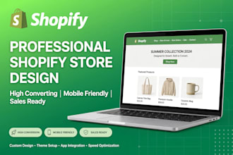shopify store, shopify redesign and dropshipping store