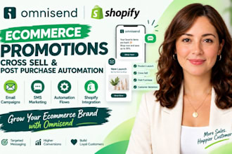 create omnisend ecommerce promotions cross sell product launch campaign