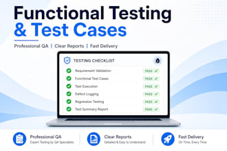 do functional testing and write detailed test cases for your software