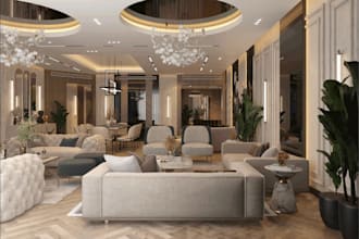 remodel neoclassical interior,modern villa living room,3d luxury house rendering