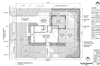 create an autocad site plan, plot plan, property plan, permit site drawing