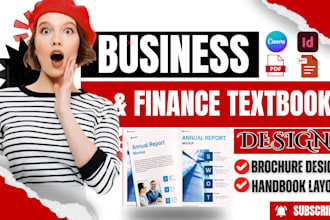 design business finance textbook workbook layout formatting indesign typesetting