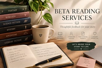 beta read your story and provide constructive feedback