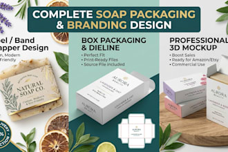 design professional soap packaging and soap label design
