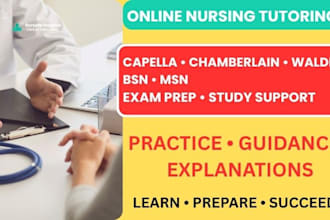 provide online tutoring for capella chamberlain walden bsn and msn