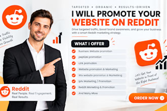 promote your peptide website, iptv site, wix website with best reddit strategy