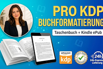 mache taschenbuch formatierung, ebook formatierung und KDP buchformatierung