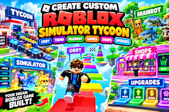create custom roblox simulator tycoon obby trend brainrot games shops upgrades