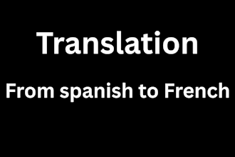 translate from spanish to french professionally