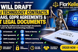 draft ai technology contracts saas gdpr agreements and it legal documents