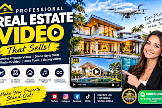 create real estate drone video home tours ai real estate photo to video editing