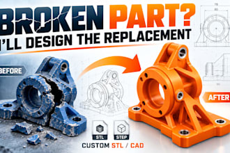 design custom replacement parts for 3d printing