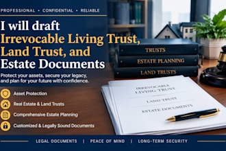 draft irrevocable living trust land trust and estate documents