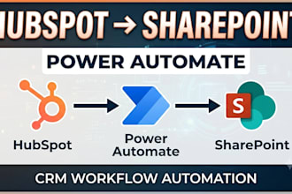 build hubspot to sharepoint automation with power automate