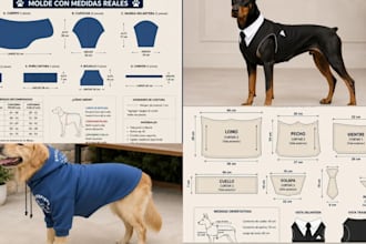 create custom dog and cat clothing sewing patterns with grading