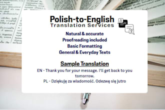 translate polish to english or english to polish manually