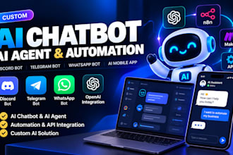 build ai chatbot ai agent discord bot telegram bot and  ai automation now