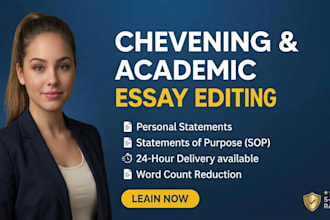 edit your chevening essay, sop ucas, personal statement in 24 hours fast review