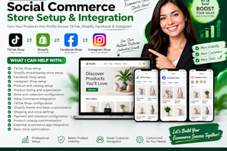 setup tiktok shop or shopify dropshipping, setup facebook and instagram shop