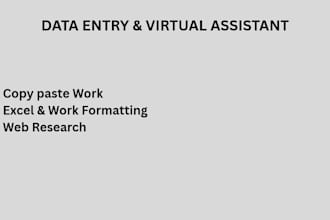 be your expert virtual assistant for data entry and copy typing