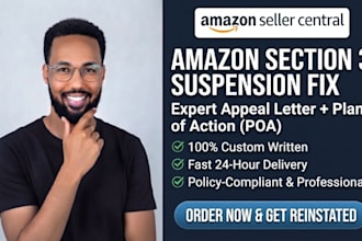 fix amazon section 3 suspension appeal letter plan of action poa reinstatement