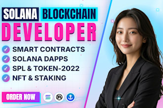 be your solana developer for smart contracts, dapps and spl tokens