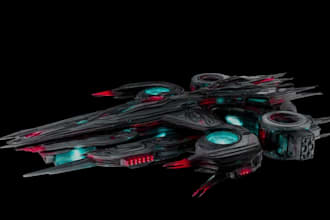 design custom game ready 3d spaceship models for unreal engine and unity