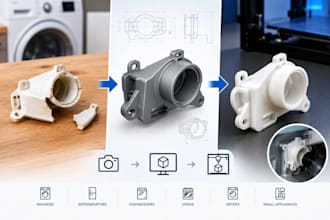 recreate broken and discontinued appliance parts for 3d printing