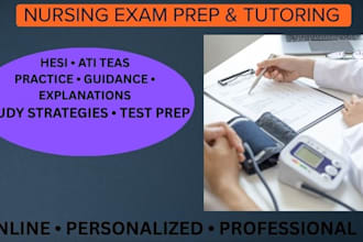 provide online tutoring for hesi ati teas and nursing exam preparation