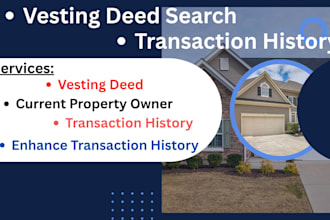 do a vesting deed search with transaction history