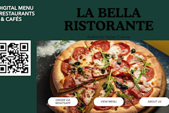 create a qr code digital menu for your restaurant or cafe