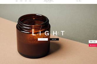 design candle store ecommerce website