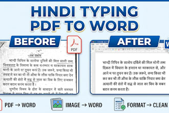 do hindi typing and PDF to word conversion