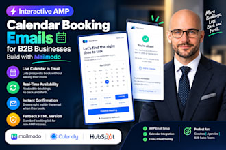 build interactive amp calendar booking emails for b2b, mailmodo